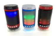 Колонка WSTER+светомузыка+Bluetooth+USB+радио+аккумулятор WS-1806, белый
