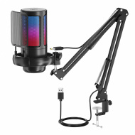 Орбита OT-ERM16А RGB микрофон проводной конденсаторный на стойке (USB, 1.8м)