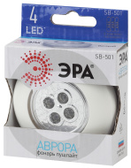 Фонарь ЭРА SB-501 пушлайт "Аврора" (4LED, 3xAAA)