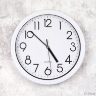 Часы NE-A441 диаметр 26 см, корпус белый