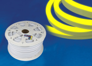 Светодиодная лента "гибкий неон" ULS-N21-2835-120LED/m-8mm-IP67-220V Желтый Uniel 32м, 1м