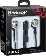 Гарнитура для сматрфонов Defender Pulse 427 черный,вставки
