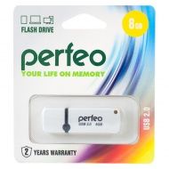 Флеш-карта USB 8Gb Perfeo C07 White