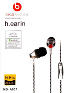 Наушники силиконовые Monster Beats+микрофон A507, белые