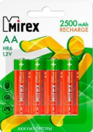 Аккумулятор Ni-MH Mirex HR6 / AA 2500mAh 1,2V 4 шт блистер