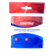 Клейкая лента Smartbuy двустор, акриловая 0.8х12мм, 3 метра, прозр