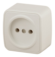 3-201-02  Intro Розетка 2P, 16А-250В, IP20, ОУ, Polo, сл.кость