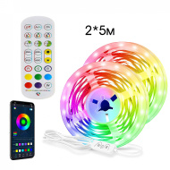 Огонек OG-LDL40 LED набор лента адресная RGB 2*5м (2812,IP20,блок,пульт)