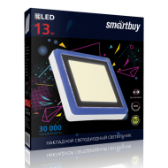 Накладной (LED) светильник Квадрат с подсветкой DLB Smartbuy-13w/6500K+O/IP20 (SBLSq1-DLB-13-65K-O)
