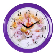 Часы 2323-119 корпус фиолетовый "Бутоны роз"