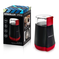 ERGOLUX  ELX-CG02-С43 черно-красная PRO ( кофемолка130 Вт, 220-240 В, объем 70 гр)