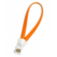 Дата-кабель Smartbuy USB 8-pin для Apple.магнитный дл.0.2м,оранжевый iK-502