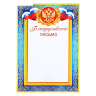 Благодарственное письмо 9-19-057