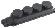 Колодка ЭРА K-4e-IP44 4гн, c заземл., каучук, IP44