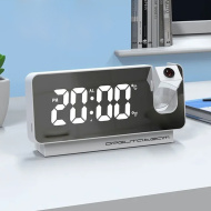 Орбита OT-CLT08 Белые часы настольные проекционные (будильник, температура, дата)