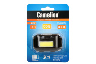 Фонарь Camelion LED5355  (налобн, черн.,1Вт COB LED, 3 реж, 3XAAA, пласт, блист