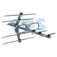 Антенна наружная активная для цифр.ТВ REXANT RX-411-1, ср.Ку=33 дБ, алюминий, F-розетка