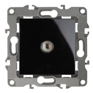 12-06 Розетка TV ЭРА, 12-3101-06, черная