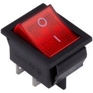 Выкл 250В 16А (4с) ON-OFF крас. с подсв Smartbuy