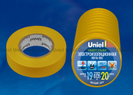 Изолента Uniel UIT-135P (20м, 19мм, 0,135мм), YEL, желтый