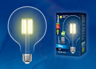 Лампа Uniel LED-G125-15W/3000K/E27/CL PLS02WH