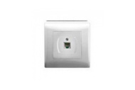 Розетка Volsten V01-11-М10-S белая (телеф/комп.)