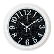 Часы 3527-143 корпус белый "Вензель"