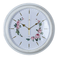 Часы 3527-20 корпус белый с золотом "Летний венок"