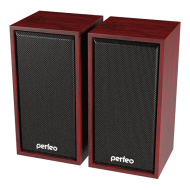 Колонки Perfeo "CABINET" 2.0, мощность 2х3 Вт (RMS), махагон, USB