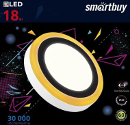 Накладной (LED) светильник с подсветкой DLB Smartbuy-18w/6500K+O/IP20