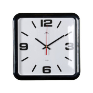 Часы 7667-86 корпус черный квадрат "Классика"