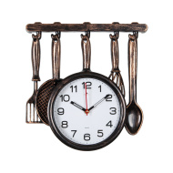 Часы 3234-005 корпус черный с медью "Столовые приборы"