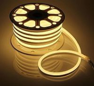 Светодиодная лента "гибкий неон" ULS-N21-2835-120LED/m-8mm-IP67-220V Теплый белый Uniel КУСКИ: