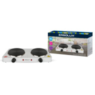 Электроплитка ERGOLUX ELX-EP04-C01 белая (2 конф., дисковый нагр.эл.2000Вт, 220-240В)