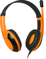 Игровая гарнитура Warhead G-120 черный + оранжевый, кабель 2 м DEFENDER