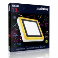 Встраиваемый (LED) светильник Квадрат с подсветкой DLB Smartbuy-13w/3000K+B/IP20 (SBLSq-DLB-13-3K-B)