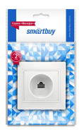 Розетка 1 местная компьютерная RJ-45 белая "Венера" SmartBuy