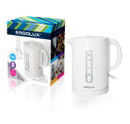 Чайник ERGOLUX ELX-KH01-C01 белый (пластиковый, спираль, 1.7л, 160-250В, 1500-2300Вт)