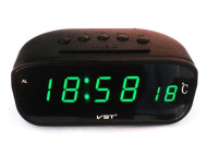 Часы эл. VST803-4 ярко-зелен. цифры+блок