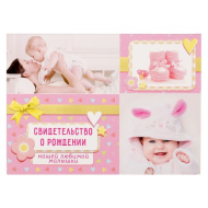 Папка для свидетельства о рождении девочки 1963465