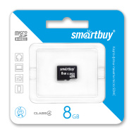 Карта памяти Micro-SD 8GB Smart Buy Class4 б/а