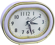 Perfeo Quartz часы-будильник "PF-TC-017", овальные 10,5*12,5 см, подсветка, синие
