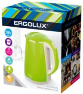 ERGOLUX ELX-KS06-C16 светло-зеленый (чайник нерж.сталь/пластик, 1.8л, 220--230В, 1500Вт)