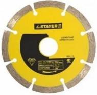 Круг отрез алмаз STAYER "TURBO+", сегментир, сух и влаж резка, 22,2х200мм