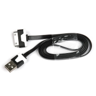 Dialog HC-A6110 (CI-0110F black) - кабель Apple 30pin (M) - USB A (M), длина 1.0 м, плоский, пакет