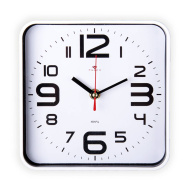 Часы 1918-002 корпус белый квадрат "Классика"