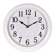 Часы 3024-005 корпус белый "Фон письмо"