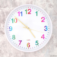 Часы NE-2807A диаметр 30см, корпус белый, цифры градиент