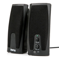 Акуст колонки AC-21UP Dialog Colibri BLACK - 2.0, 2W RMS, черные, питание от USB