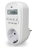 Таймер электронный розеточный VTP-03 7дн/1мин, 20 программ, 16А, IP20 VKL electric